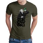 OM3® Charles Bukowski T-shirt | Homme | Kult Poet Icon Writer | S à 5XL, Olive, XL