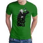 OM3® Charles Bukowski T-shirt | Homme | Kult Poet Icon Writer | S à 5XL, vert, M