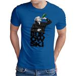 OM3® T-shirt Charles Bukowski | Homme | Kult Poet Icon Writer | S - 5XL, bleu roi, XL