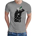 OM3® T-shirt Charles Bukowski | Homme | Kult Poet Icon Writer | S - 5XL, Gris mélangé, M