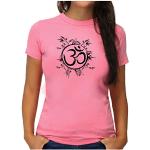 T-shirts roses à motif Bouddha à manches courtes à manches courtes Taille S look fashion pour femme 
