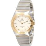 Montres Omega Constellation blanches en or jaune 18 carats seconde main pour femme 