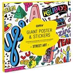 OMY Poster & Stickers-Street Art, Papier, Blanc, 70 x 100 cm