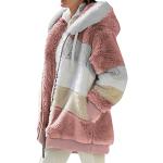 Polaires roses en peluche à motif moutons à manches longues Taille XXL look fashion pour femme 