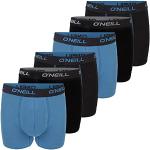 O'Neill Lot de 6 boxers pour homme - Uni - Caleçon de sport - Sous-vêtements basiques - En coton - Noir, rouge, bleu - Tailles M, L, XL, XXL, Black Blue (7001), L