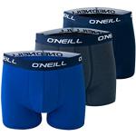 O'Neill Plain Lot de 3 boxers pour homme XXL Bleu marine/cobalt (4847).