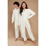 Pyjamas combinaisons Boohoo blanc écru en polaire à motif lapins Taille L pour femme 