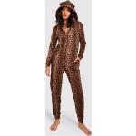 Pyjamas combinaisons Boohoo marron à effet léopard en polaire à motif lapins Taille XS pour femme 