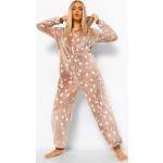 Pyjamas combinaisons pour fêtes de Noël Boohoo beiges en polaire Taille L pour femme en promo 
