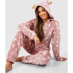 Pyjamas combinaisons pour fêtes de Noël Boohoo beiges en polaire Taille M pour femme en promo 