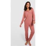 Pyjamas combinaisons Boohoo roses en polaire à motif lapins Taille L pour femme 