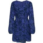Robes plissées Only bleues à col en V Taille XS look casual pour femme 