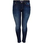 Pantalons classiques Only Carmakoma bleues foncé en denim à franges plus size W42 look fashion pour femme 