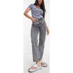 Jeans taille basse Only gris délavés W30 L30 coupe mom pour femme en promo 