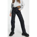Jeans droits Only gris foncé à effet zèbre délavés W30 L32 pour femme en promo 