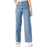 Jeans larges Only Denim bleues claires en coton Taille L look fashion pour femme en promo 