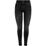 Jeans skinny Only Blush noirs en coton bruts Taille S look fashion pour femme en promo 
