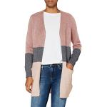 ONLY Onlqueen L/s Long Cardigan KNT Noos Gilet, Multicolore (Misty Rose Stripes:W. MGM/Cloud Pink Melange), 42 (Taille Fabricant: Large) Femme