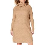 Only Onljana L/S Cowlnck Dress Wool KNT Noos Robe Femme, Marron, S