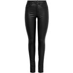 Pantalons taille haute Only noirs en cuir synthétique Taille XL look fashion pour femme en promo 