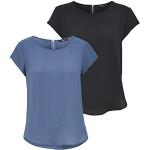 T-shirts Only bleu indigo à manches courtes à manches courtes en lot de 2 Taille S look fashion pour femme 