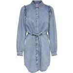 Robes chemisier Only Denim bleues Taille M look casual pour femme 