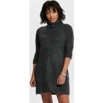 Robes en laine Only gris foncé à manches trois-quart à col roulé Taille XL classiques pour femme en promo 