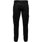 Pantalons cargo Only & Sons noirs W34 look fashion pour homme 