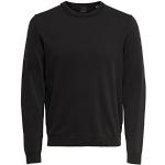 Pulls col rond Only & Sons noirs à manches longues à col rond Taille XL look fashion pour homme 