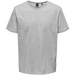 T-shirts Only gris clair en coton à manches courtes à manches courtes Taille L look fashion pour homme 
