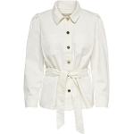 Vestes longues Only blanches en coton à manches longues à col rond Taille XL look fashion pour femme 