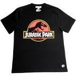 T-shirts noirs à manches courtes Jurassic Park à manches courtes Taille L look fashion pour homme 