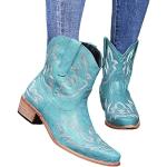 Bottines western & bottines cowboy bleues en caoutchouc Pointure 42 look fashion pour femme 