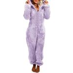 Pyjamas combinaisons d'automne violets Taille XS look fashion pour femme 
