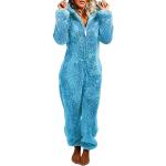 Pyjamas combinaisons d'automne bleus Taille 3 XL look sexy pour femme 