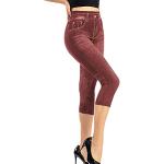 Pantalons taille haute rouges Taille XXL plus size look fashion pour femme 
