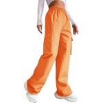 Pantalons taille haute orange Taille XL look sexy pour femme 