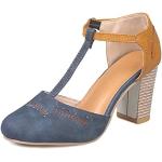 Sandales plates bleues Pointure 40 look fashion pour femme 
