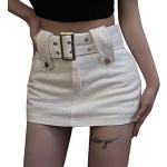 Minijupes en jean blanches en denim minis Taille XXL look fashion pour femme 