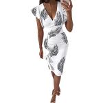 Robes de plage blanches en mousseline au genou Taille L look fashion pour femme 