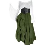 Robes de cocktail vertes courtes Taille 3 XL look médiéval pour femme 