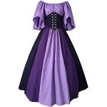 Robes de soirée longues violettes longues Taille M look médiéval pour femme 