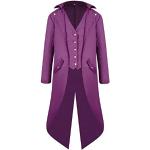 Manteaux gothiques violets Taille XXL steampunk pour homme 