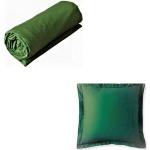 Draps housse vert anis en coton 90x190 cm 
