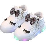 Baskets blanches lumineuses Pointure 24 look casual pour fille 