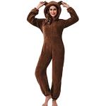 Pyjamas combinaisons marron Taille L look fashion pour femme 