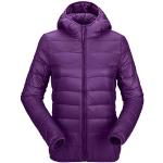 Doudounes matelassées d'hiver violet foncé coupe-vents à capuche Taille XL look fashion pour femme 
