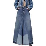 Minijupes en jean de printemps bleues délavées maxi Taille XXS classiques pour femme 