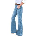 Jeans flare bleues claires Taille XS look fashion pour femme 