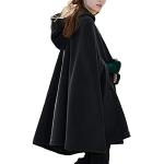 Capes à capuche d'automne noires Taille XS plus size look fashion pour femme 